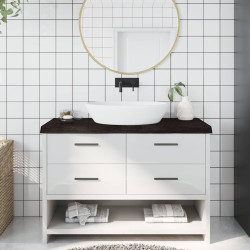 Bancada p/ wc 120x50x(2-6)cm madeira tratada maciça castanho
