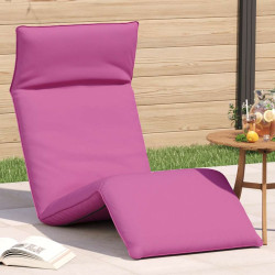 Espreguiçadeira dobrável 175x54x8,5 cm tecido oxford rosa