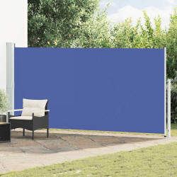 Toldo lateral retrátil para pátio 180x500 cm azul