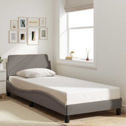 Estrutura de cama com cabeceira dover tecido 90x190 cm