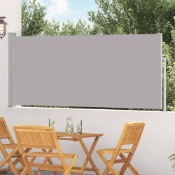 Toldo lateral retrátil 120x300 cm cinzento