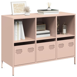 Aparador 101,5x39x73,5 cm aço laminado a frio rosa