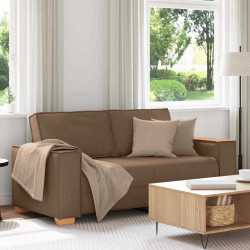 Sofá de 2 lugares marrom 180x78x84 cm tecido