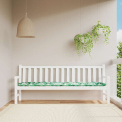 Almofada para banco de jardim com estampa de folhas, 200x50x7 cm, tecido oxford
