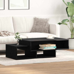 Mesa de centro em carvalho preto, 105 x 55 x 32 cm, madeira engenheirada