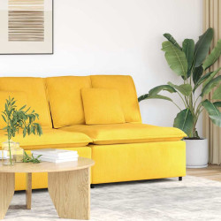 Módulo central para sofá modular com almofadas, amarelo claro, 100 cm