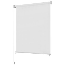 Estore de rolo para exterior 205 (l) x 140 (a) cm branco