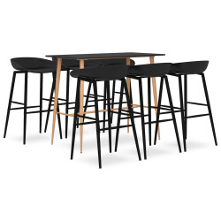 7 Pcs conjunto de bar preto