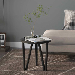 Mesa de centro ø35 cm MDF preto