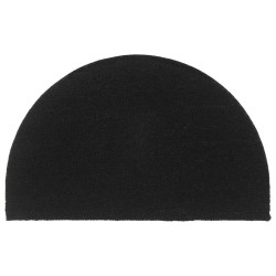 Tapete de porta semicircular 50x80 cm fibra coco tufada preto