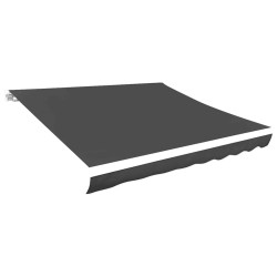 Tecido de substituição para toldo cinzento 300x250 cm poliéster