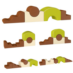 Conjunto de 5 blocos de espuma infantil blocos psicomotores com base antiderrapante capa removível 3-6 anos