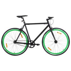 Bicicleta de mudanças fixas 700c 59 cm preto e verde