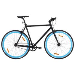 Bicicleta de mudanças fixas 700c 59 cm preto e azul