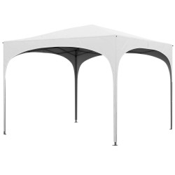 Tenda dobrável 3x3 m tenda de jardim com altura ajustável bolsa de transporte tecido anti-UV e sacos de areia branco