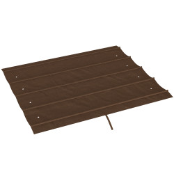 Telhado de reposição retrátil 3x2,5 m para estrutura de 3x2 m tecido apenas para pérgola jardim com 8 orifícios castanho