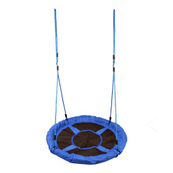 Baloiço para criança tipo ninho baloiço infantil redondo acima de 3 anos carga máx. 100 kg ø100x180 cm azul