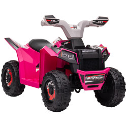 Quadriciclo elétrico para crianças veículo elétrico a bateria de 6v com velocidade de 2,5 km/h 70x41,5x48,5 cm rosa