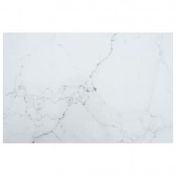 Tampo mesa 100x62 cm 8 mm vidro temperado design mármore branco - Imagen 1