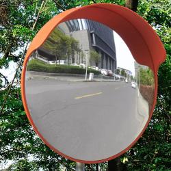 Convex Espelho de trânsito para exterior 45 cm policarbonato laranja - Imagen 1