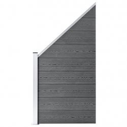 Painel de vedação 95x(105-180) cm WPC cinzento - Imagen 1