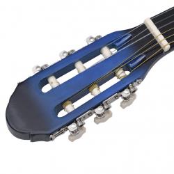 Guitarra clássica para iniciantes 4/4 39" madeira de tilia azul - Imagen 4