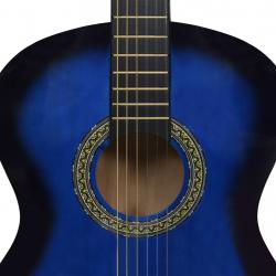 Guitarra clássica para iniciantes 4/4 39" madeira de tilia azul - Imagen 5