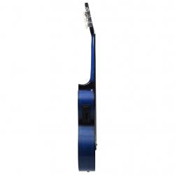Guitarra acústica cutaway com equalizador e 6 cordas azul - Imagen 3
