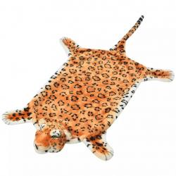 Tapete leopardo de pelúcia, 139 cm, castanho - Imagen 1