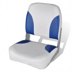 Assento barco dobrável + encosto, branco e azul, 41 x 36 x 48 cm - Imagen 1