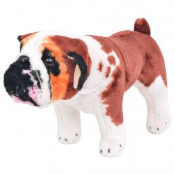 Brinquedo de montar bulldog peluche branco e castanho XXL - Imagen 1