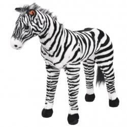 Brinquedo de montar zebra peluche preto e branco XXL - Imagen 1