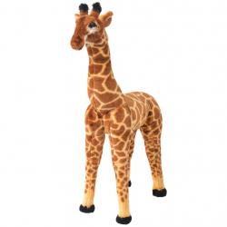 Brinquedo de montar girafa peluche castanho e amarelo XXL - Imagen 1