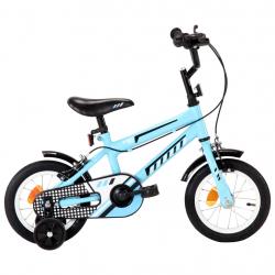 Bicicleta de criança roda 12" preto e azul - Imagen 1