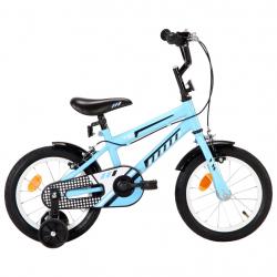 Bicicleta de criança roda 14" preto e azul - Imagen 1