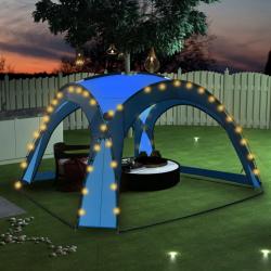 Tenda festas com LED e 4 paredes laterais 3,6x3,6x2,3 m azul - Imagen 1
