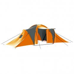 Tenda de campismo para 9 pessoas tecido cinzento e laranja - Imagen 1