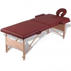 Mesa de massagem, dobrável, em vermelho, com 2 zonas - Imagen 1
