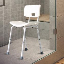 Cadeira Duche Alumínio Ajuda Banho Banquinho Banqueta Regulável Ajustável WC Assento - Imagen 1