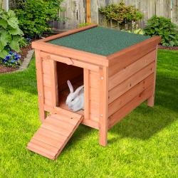 Gaiola para coelho Cobaia de madeira ao ar livre Casa para Pequeno Animal 51x42x43cm - Imagen 1