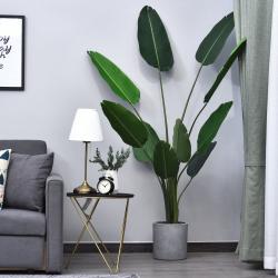 Planta Artificial com grandes folhas de palmeira Árvore realista com pote 10 folhas Ф18x180cm - Imagen 1