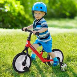 Bicicleta Balance com pedais e rodas removíveis Cor vermelha Assento ajustável 33-38cm Crianças +2 Anos Carga 25kg - Imagen 1