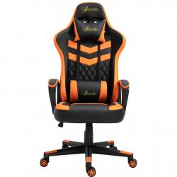 Vinsetto Cadeira gaming para escritório Ergonômico Altura ajustável basculante com apoio de cabeça e almofada lombar 61x70x121-1