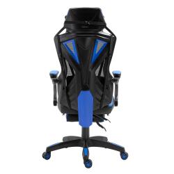 Vinsetto Cadeira de escritorio gaming ergonômica Altura ajustável Encosto ajustável Azul - Imagen 9