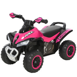 Quadriciclo infantil para crianças acima de 18 meses com luzes e música 67,5x38x44cm rosa
