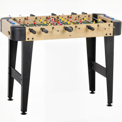 Mesa de matraquilhos de 92 cm com 22 jogadores 2 bolas marcadores manuais pegas antiderrapantes madeira