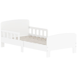 Cama para crianças 70x140 cm cama infantil com barreira anticaídas e estrado para meninos e meninas de 3-8 anos