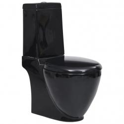 Sanita WC redonda cerâmica c/ descarga água inferior preto - Imagen 1