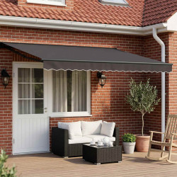 Toldo retrátil elétrico antracite 4 × 3 m