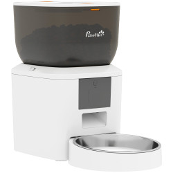 Alimentador automático 4l com Wi-Fi 2.4g para gatos e cães com aplicação tuya e gravação de voz de 10s
